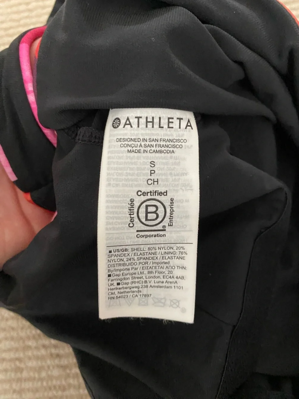 Athleta Floral One-Piece Swimsuit in Pink, Red and Black Women’s small - Picture 4 of 6